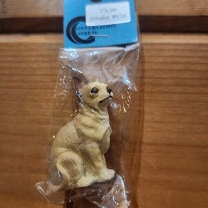 Conversation Concepts Chihuahua Mini Hand Paint Figurine White/Tan Dollhouse Dog